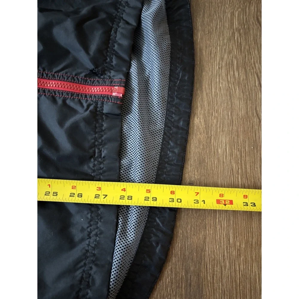 Adidas Boys XL Windbreaker Jacket Two-Tone Red/Black W/ Stripe‎ Track Warm Up